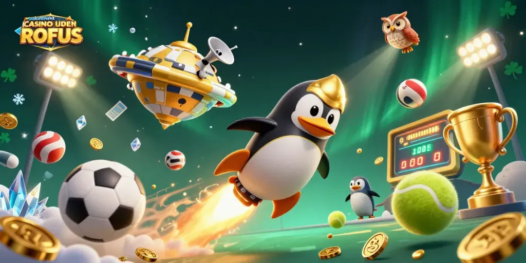 Play exciting games at udenlandsk casino uden ROFUS, featuring vibrant characters and dynamic sports action.