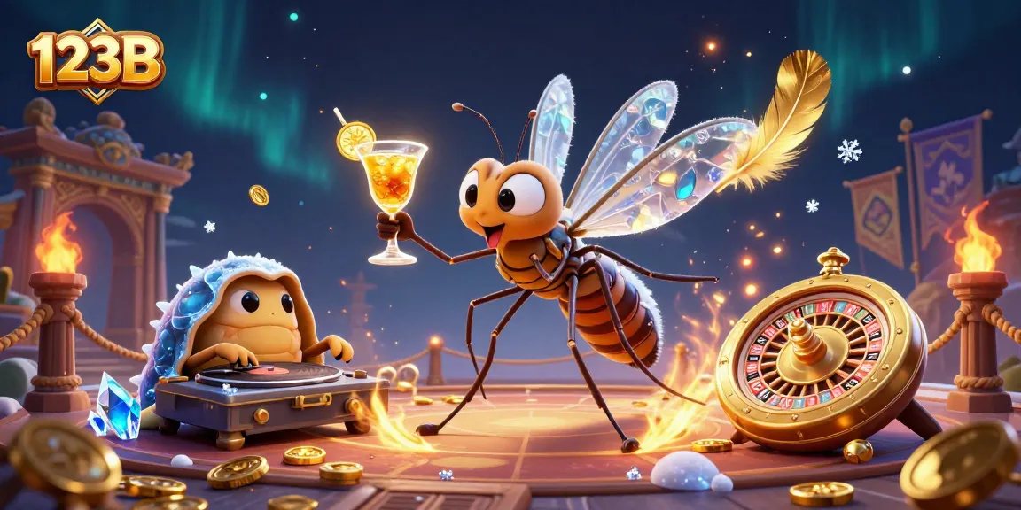 Experience the thrill of 123B with a lively casino scene featuring unique characters and elements.