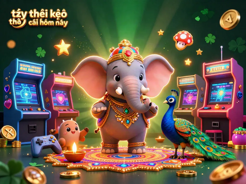 Place bets strategically with the tỷ lệ kèo nhà cái hôm nay illustrated through vibrant 3D elements.