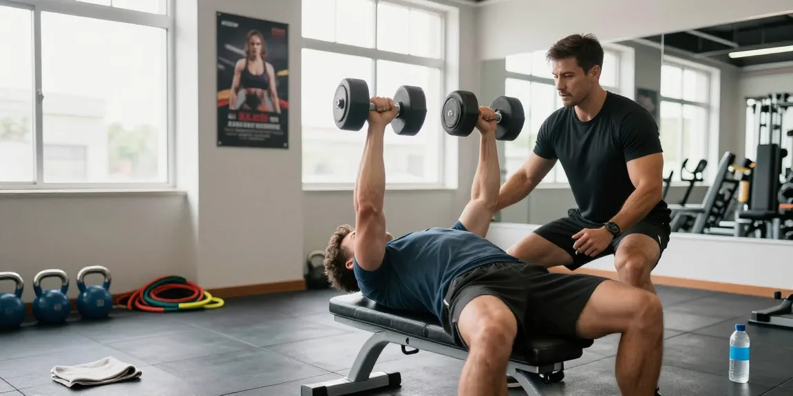 Ontspannen sporter in Unique Pharma Shop bij gewichtheffen in moderne gym