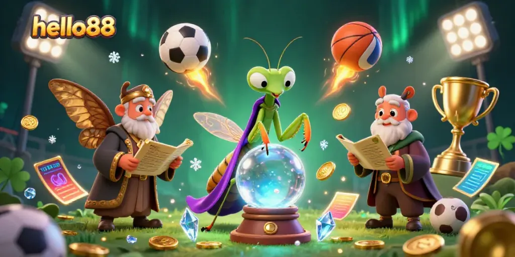 Experience the excitement of hello88 with vibrant casino action scenes and charming character illustrations.