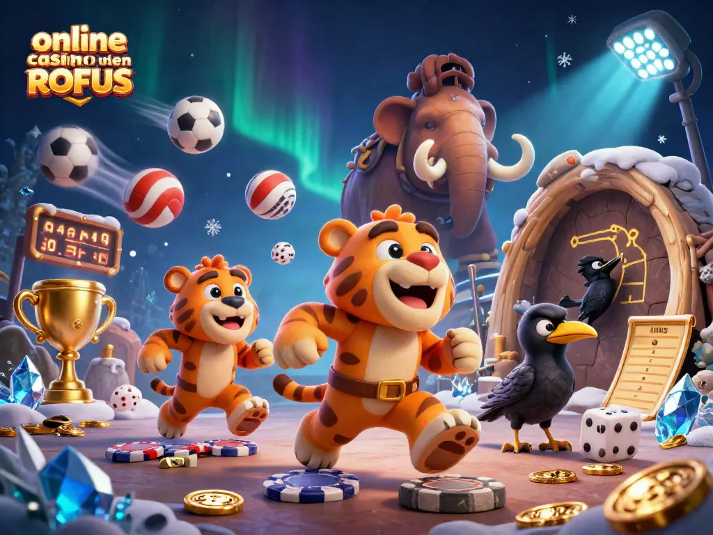 Engage with online casino uden ROFUS excitement featuring a lively prehistoric casino scene