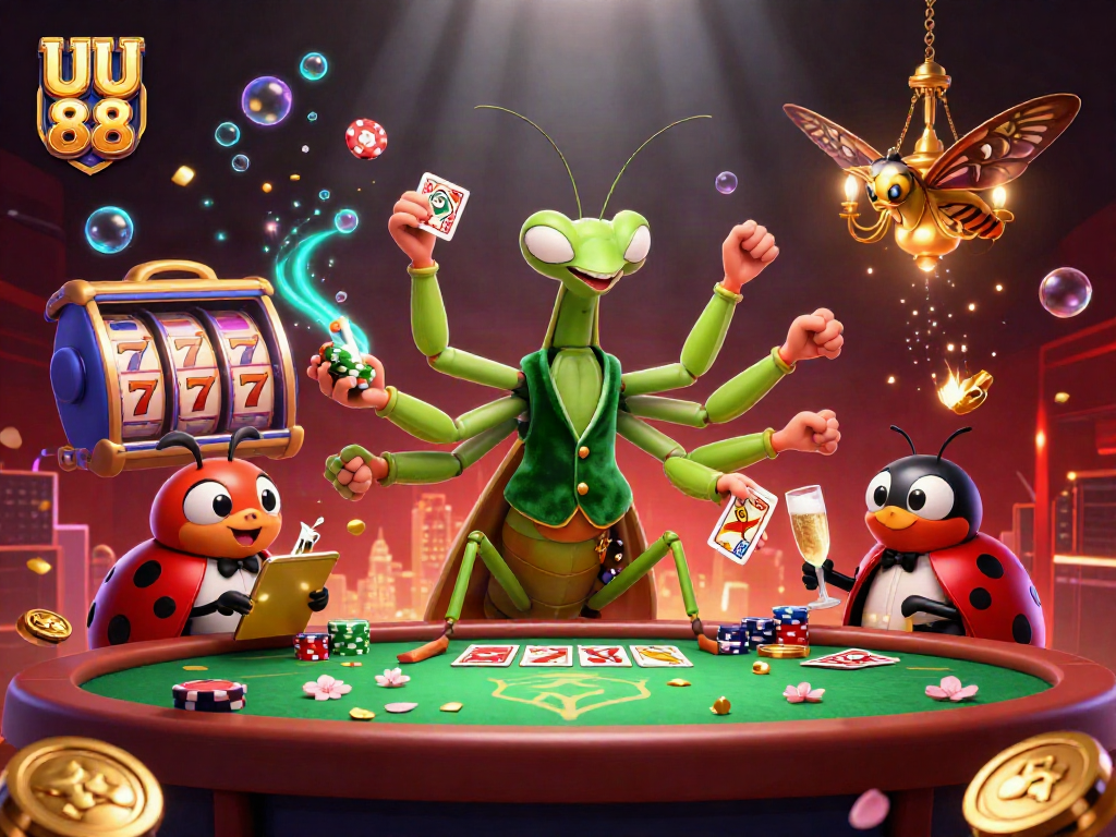 Experience thrilling gameplay at UU 88 with vibrant 3D casino elements exploding around players.