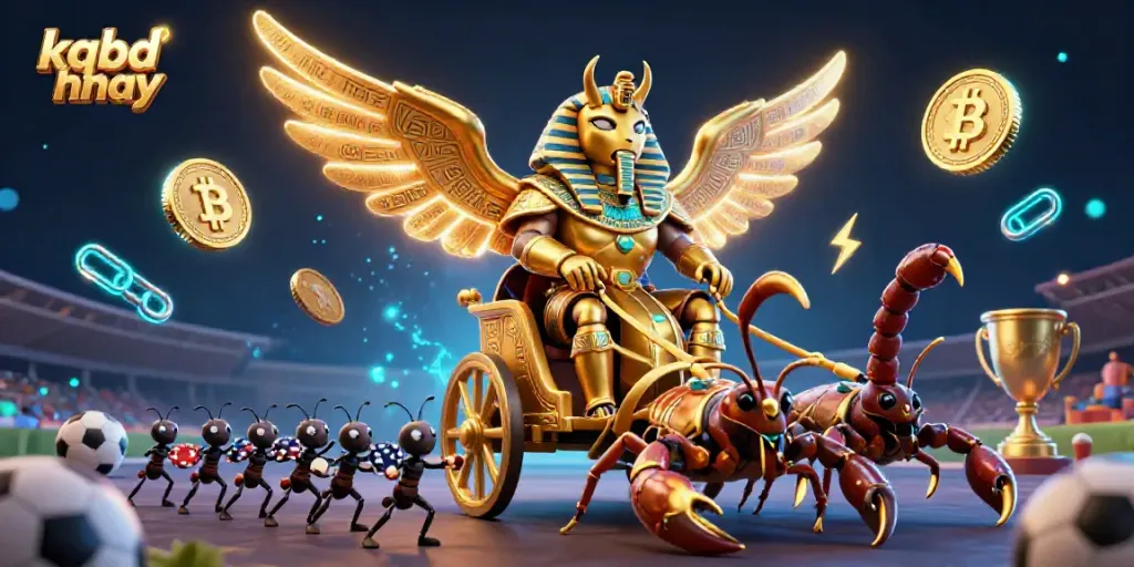 Experience kqbd hnay with dynamic sports betting elements amidst vibrant golden characters and neon-themed visuals.