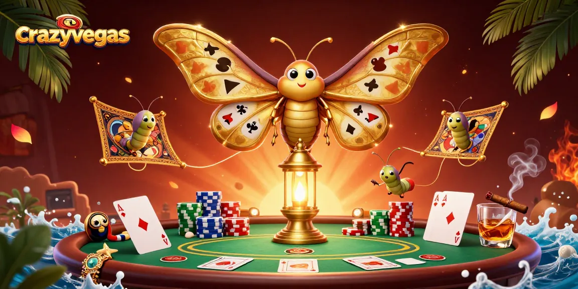 Experience the magic of crazyvegas with a captivating 3D casino illustration showcasing vibrant pokies.
