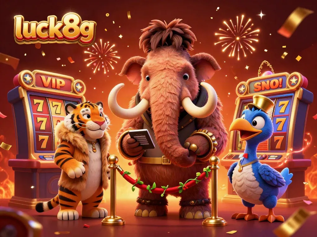 Engage in a thrilling experience at luck8g with vibrant and lively casino characters.