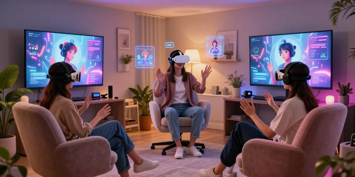 Cozy immersive scene showcasing users interacting with character ai nsfw companions in a stylish virtual environment.