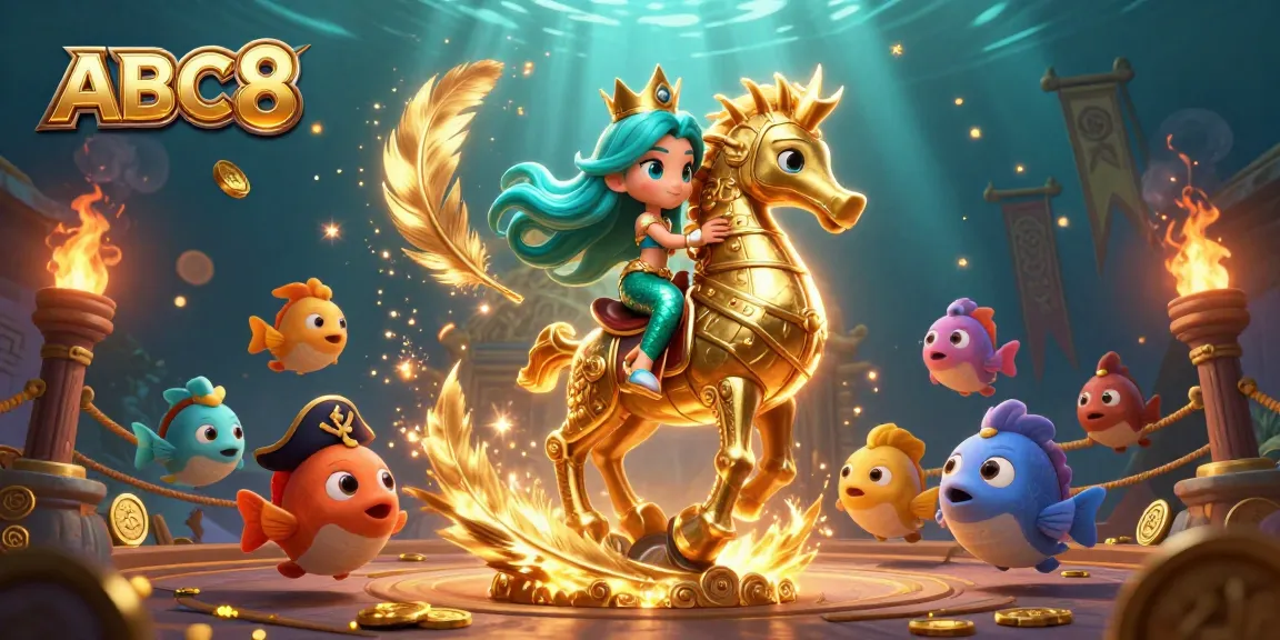 Experience endless fun with ABC8's thrilling 3D casino adventures amidst magical underwater scenery.