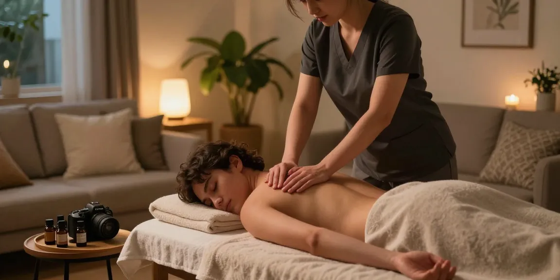 Relaxing 하남출장안마 session at home with professional therapist providing soothing massage
