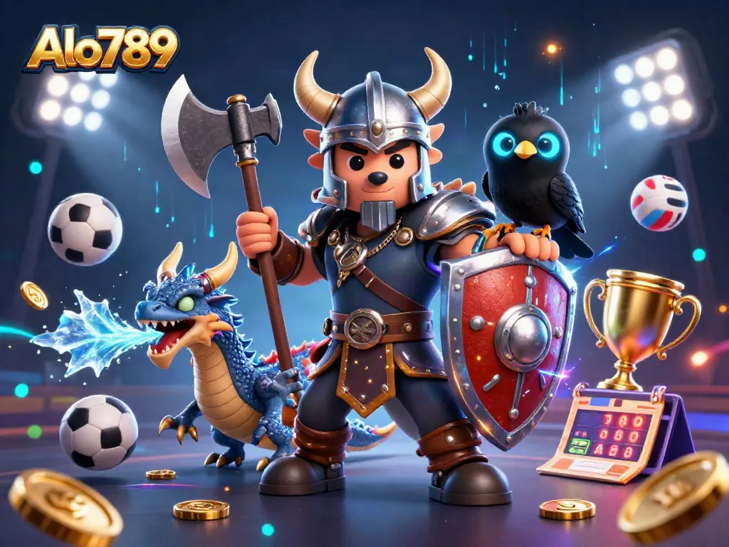 Alo789 players engaging in thrilling sports betting excitement with dynamic elements and vibrant energy
