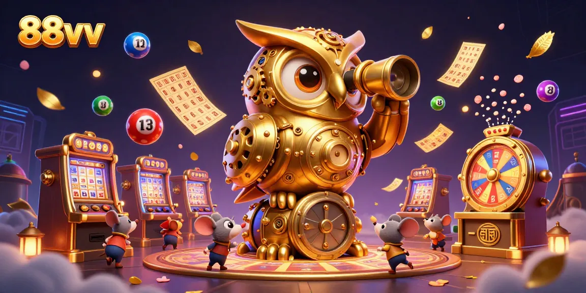Experience the thrill of 88vv lottery games with colorful balls and dynamic casino elements.