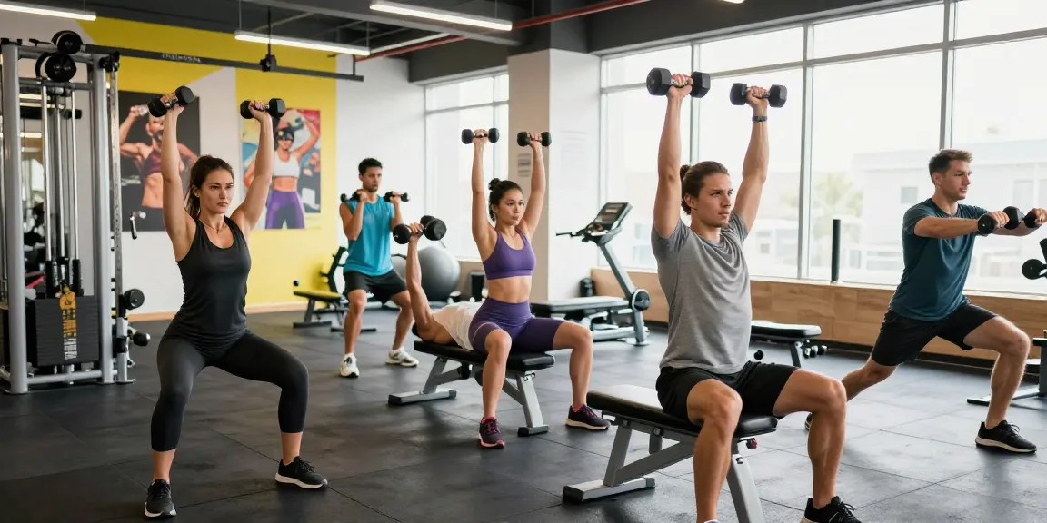 Prime Pharma Steroiden users training in a vibrant gym setting with strength equipment and motivation.