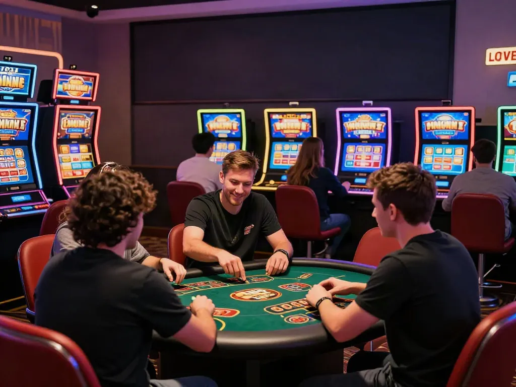 Diverse players enjoying online gaming at https://da88z.net/ with vibrant slots and live dealer action.