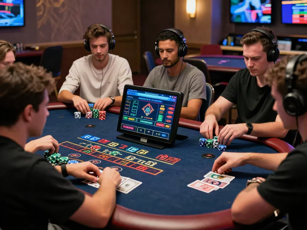 Engaged players at https://red88.limited/ enjoying live casino action with vibrant graphics and immersive technology.