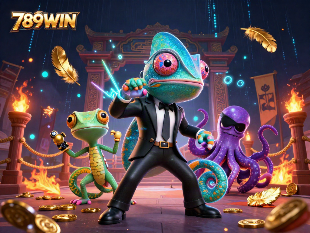 Engage in thrilling bets with 789WIN, featuring an exciting casino adventure illustration.