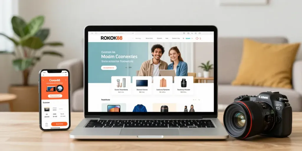 Discover the engaging online shopping experience at ROKOK88 with user-friendly interface and vibrant product displays.