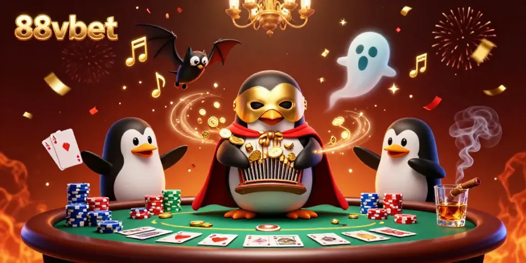 Experience thrilling gameplay with 88vbet in this vibrant 3D casino scene featuring animated elements.