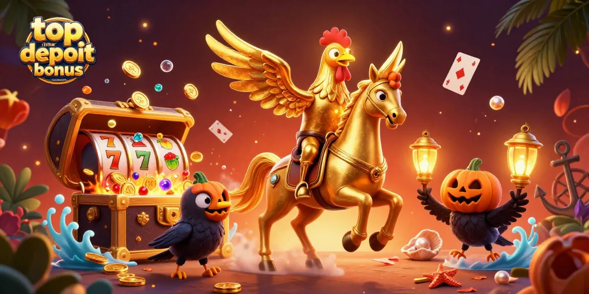 Spin and win with top no deposit bonus casinos in australia featuring a golden rooster in a vibrant casino scene.