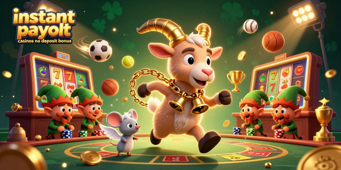 Experience the thrill at instant payout casinos no deposit bonus featured in a vibrant casino scene.